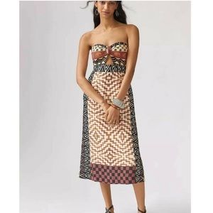 Anthropologie Verb linen tribal pattern dress